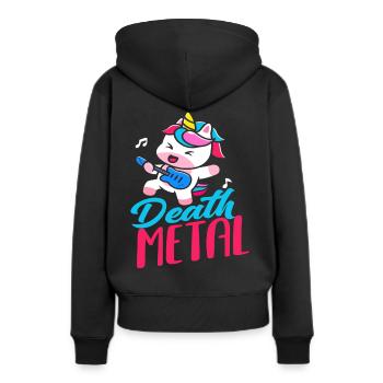 Death metal - Sweat à capuche Premium bio Femme - noir - Dos - Julia (174cm)