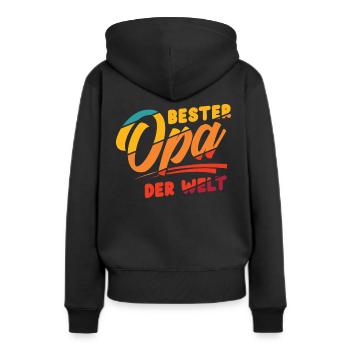 Bester Opa - Frauen Premium Bio Hoodie - Schwarz - Hinten - Julia (174cm)