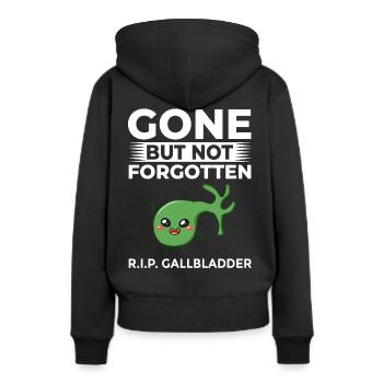 Gallenblase Gallenblasenentfernung Operation - Frauen Premium Bio Hoodie - Schwarz - Hinten - Julia (174cm)