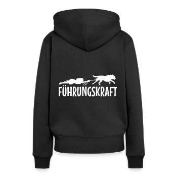 Führungskraft Hund, Hundebesitzer - Frauen Premium Bio Hoodie - Schwarz - Hinten - Julia (174cm)