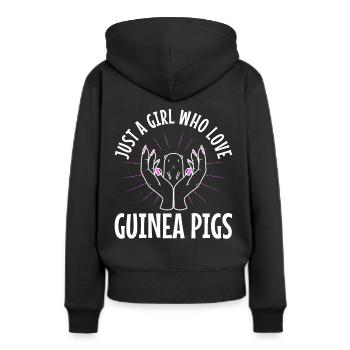 Just A Girl Who Love Guinea Pigs - Frauen Premium Bio Hoodie - Schwarz - Hinten - Julia (174cm)