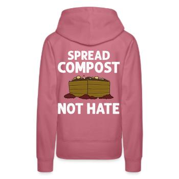 Kompostierung Kompost Wurm Abfall - Frauen Premium Bio Hoodie - Malve - Hinten - Isabella (175cm)