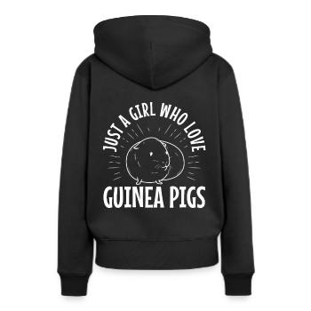 Just A Girl Who Love Guinea Pigs - Frauen Premium Bio Hoodie - Schwarz - Hinten - Julia (174cm)