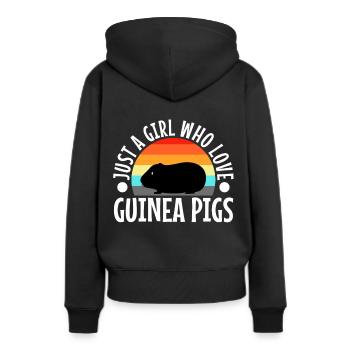Just A Girl Who Love Guinea Pigs - Frauen Premium Bio Hoodie - Schwarz - Hinten - Julia (174cm)