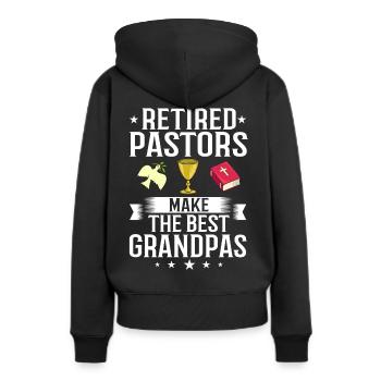 Pasteur Église Ministre Christ Spirituel Jésus - Sweat à capuche Premium bio Femme - noir - Dos - Julia (174cm)
