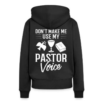 Pasteur Église Ministre Christ Spirituel Jésus - Sweat à capuche Premium bio Femme - noir - Dos - Julia (174cm)