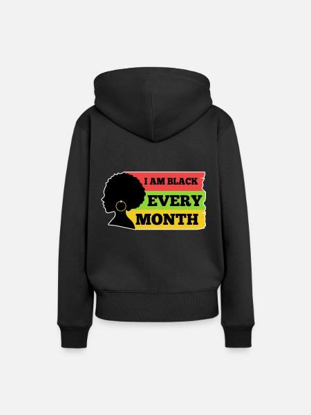 Im black every month - Frauen Premium Bio Hoodie - Schwarz