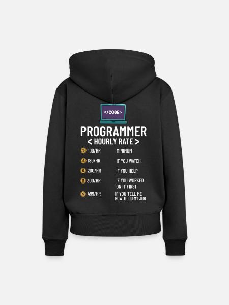 Programmierer Programmieren Computerentwickler Pc - Frauen Premium Bio Hoodie - Schwarz
