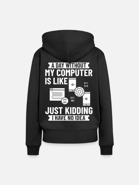 Programmierer Programmieren Computerentwickler Pc - Frauen Premium Bio Hoodie - Schwarz