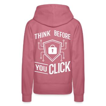 Cyber Security Information Computer Sicherheit - Frauen Premium Bio Hoodie - Malve - Hinten - Isabella (175cm)