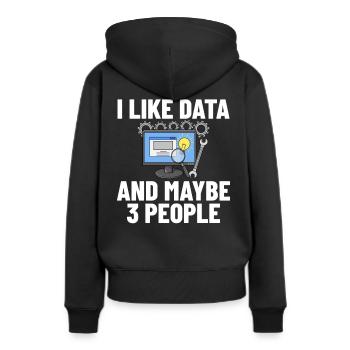 Développeur de logiciels de développement de logiciels - Sweat à capuche Premium bio Femme - noir - Dos - Julia (174cm)