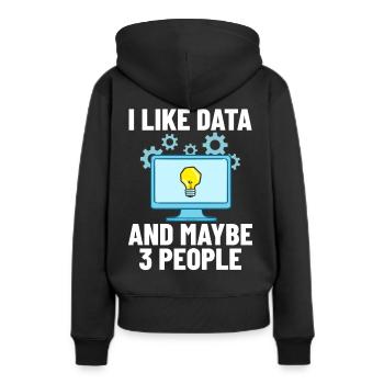 Développeur de logiciels de développement de logiciels - Sweat à capuche Premium bio Femme - noir - Dos - Julia (174cm)