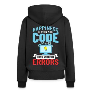 Développeur de logiciels de développement de logiciels - Sweat à capuche Premium bio Femme - noir - Dos - Julia (174cm)