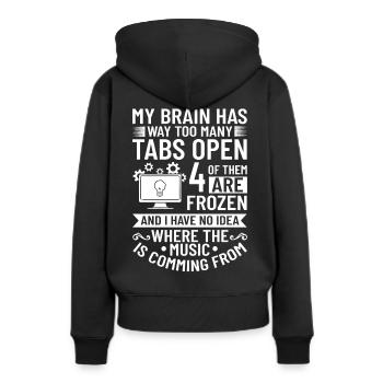 Développeur de logiciels de développement de logiciels - Sweat à capuche Premium bio Femme - noir - Dos - Julia (174cm)