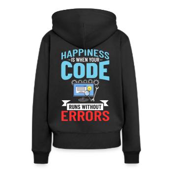 Développeur de logiciels de développement de logiciels - Sweat à capuche Premium bio Femme - noir - Dos - Julia (174cm)