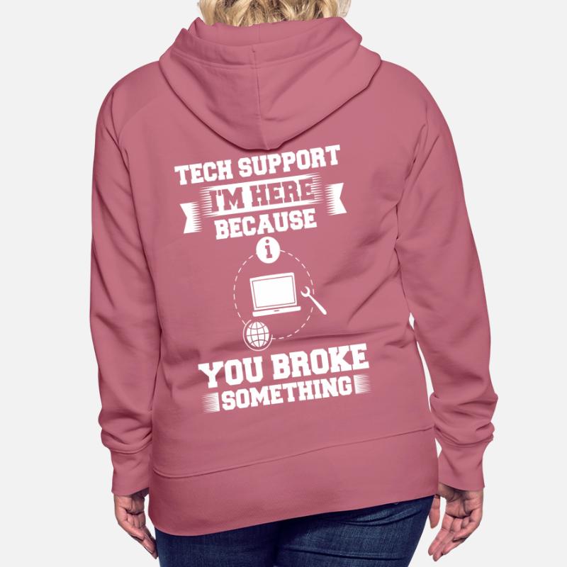Tech Support IT Technical Assistance Helpdesk Women’s Premium Organic Hoodie