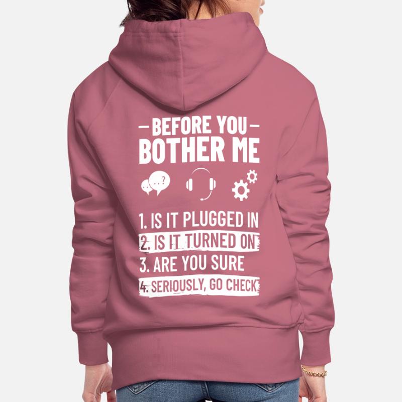 Tech Support IT Technical Assistance Helpdesk Women’s Premium Organic Hoodie