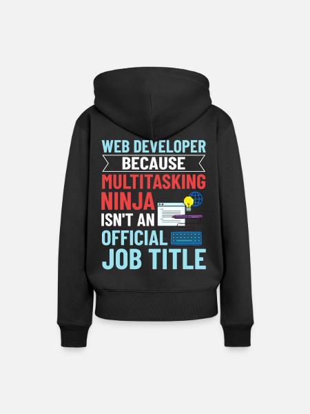 Web Entwicklung Webentwickler Entwickler Manager - Frauen Premium Bio Hoodie - Schwarz