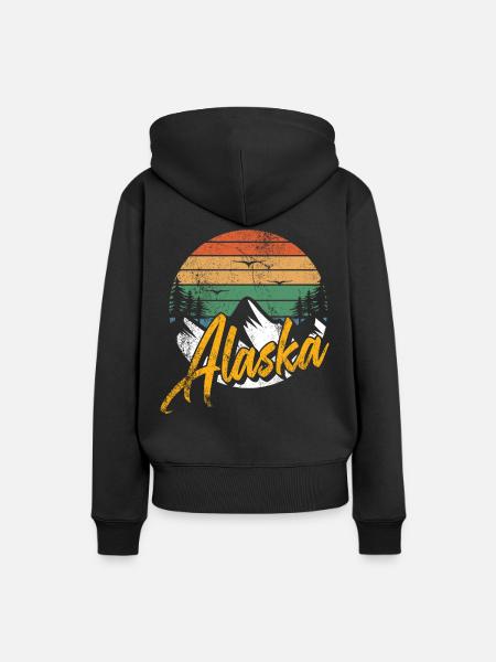 Alaska - Frauen Premium Bio Hoodie - Schwarz