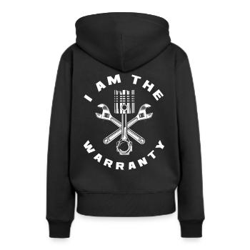 Automechaniker Garantie - Frauen Premium Bio Hoodie - Schwarz - Hinten - Julia (174cm)