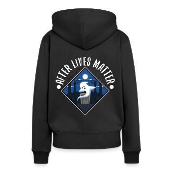 After Lives Matter - Frauen Premium Bio Hoodie - Schwarz - Hinten - Julia (174cm)
