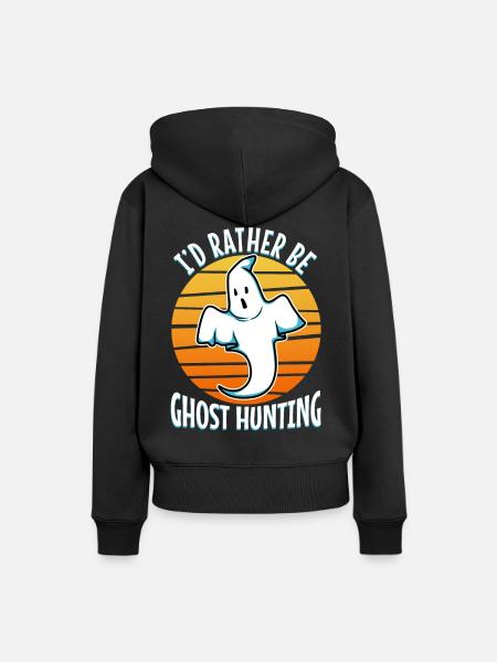 I'd Rather Be Ghost Hunting - Frauen Premium Bio Hoodie - Schwarz