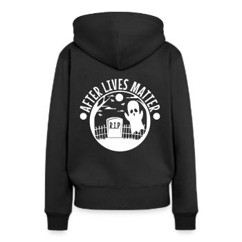 After Lives Matter - Frauen Premium Bio Hoodie - Schwarz - Hinten - Julia (174cm)