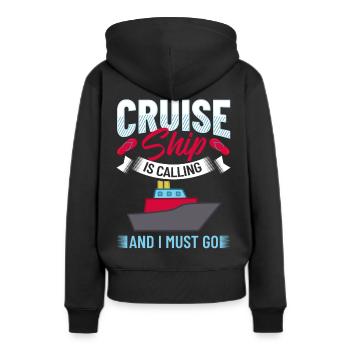 Croisière Croisière Croisière Croisière - Sweat à capuche Premium bio Femme - noir - Dos - Julia (174cm)