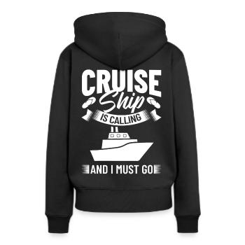 Croisière Croisière Croisière Croisière - Sweat à capuche Premium bio Femme - noir - Dos - Julia (174cm)