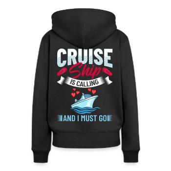 Croisière Croisière Croisière Croisière - Sweat à capuche Premium bio Femme - noir - Dos - Julia (174cm)