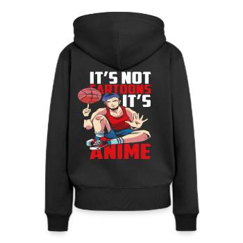 Anime Otaku Teen Disant Cadeau - Sweat à capuche Premium bio Femme - noir - Dos - Julia (174cm)