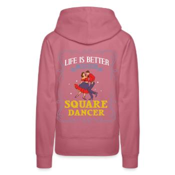 Square Dance Musik Caller Volkstanz Tänzer Usa - Frauen Premium Bio Hoodie - Malve - Hinten - Isabella (175cm)