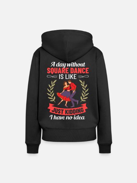 Square Dance Musik Caller Volkstanz Tänzer Usa - Frauen Premium Bio Hoodie - Schwarz