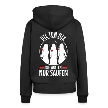 They don't do anything they just want to drink - Women’s Premium Organic Hoodie - black - Back - Julia (174cm)