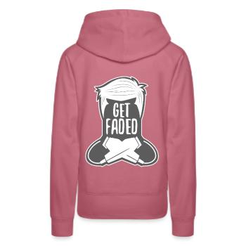 Obtenez Faded Baber - Sweat à capuche Premium bio Femme - mauve - Dos - Isabella (175cm)