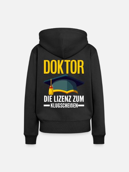 Doktortitel Abschluss - Frauen Premium Bio Hoodie - Schwarz