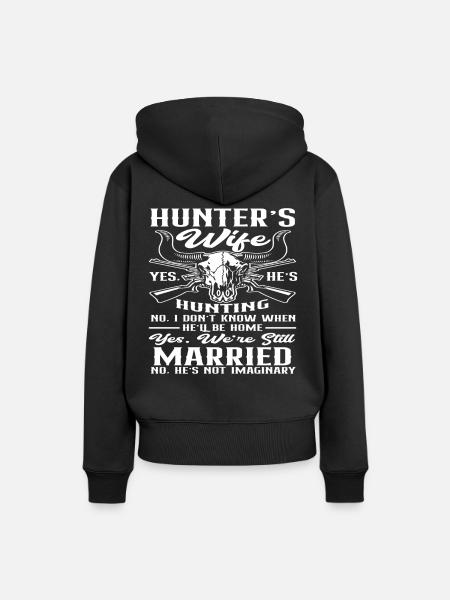 Jäger Ehefrau - Frauen Premium Bio Hoodie - Schwarz