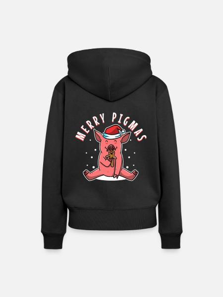 Merry Pigmas - Sweat à capuche Premium bio Femme - noir