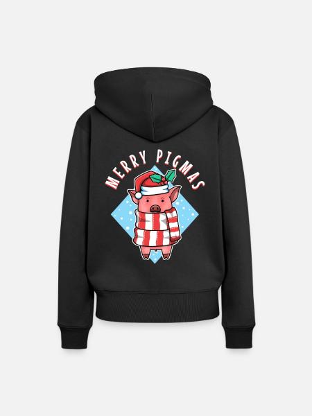 Merry Pigmas - Frauen Premium Bio Hoodie - Schwarz