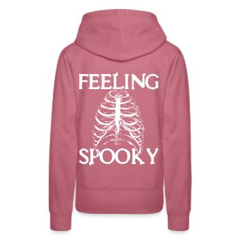 Halloween - Feeling Spooky - Frauen Premium Bio Hoodie - Malve - Hinten - Isabella (175cm)