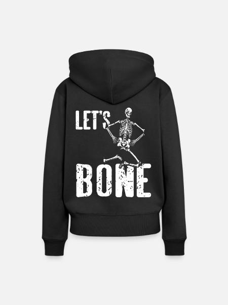 Halloween - Lets Bone - Frauen Premium Bio Hoodie - Schwarz