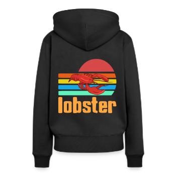 Lobster - Frauen Premium Bio Hoodie - Schwarz - Hinten - Julia (174cm)