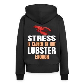 Stress causé par le manque de homard - Sweat à capuche Premium bio Femme - noir - Dos - Julia (174cm)