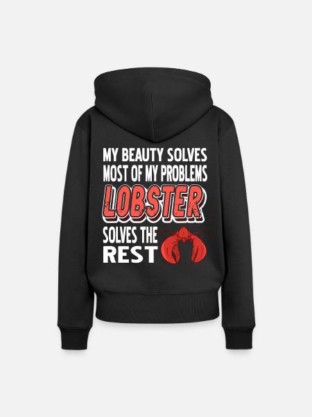 Most of my problems lobster - Frauen Premium Bio Hoodie - Schwarz