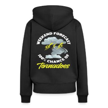 Storm Chaser Week-end Storm Chase - Sweat à capuche Premium bio Femme - noir - Dos - Julia (174cm)