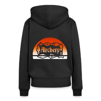 Arc et flèche Archer à l’arc - Sweat à capuche Premium bio Femme - noir - Dos - Julia (174cm)