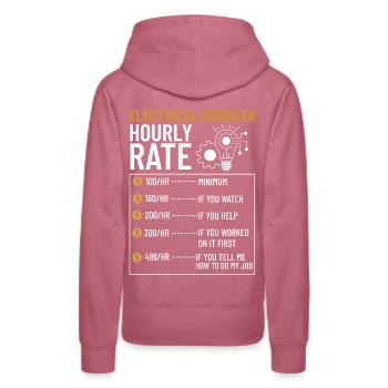 Electrical Engineering Engineer Research Development - Women’s Premium Organic Hoodie - mauve - Back - Isabella (175cm)