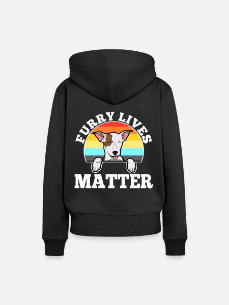 Furry lives matter - Frauen Premium Bio Hoodie - Schwarz