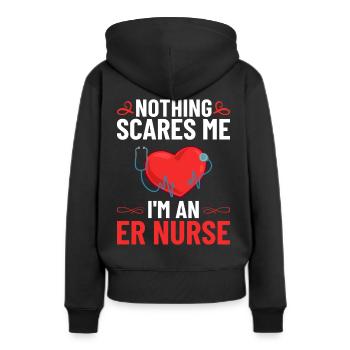 Infirmière d’urgence Premiers soins - Sweat à capuche Premium bio Femme - noir - Dos - Julia (174cm)