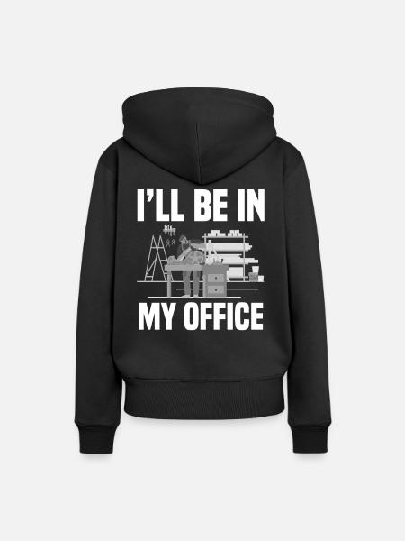 Holzarbeiter Büro - Frauen Premium Bio Hoodie - Schwarz